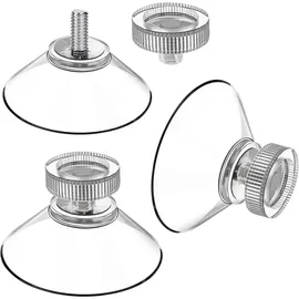 OEM Saugnapf 25er Set 40mm M4 Gewinde Transparente Saugknöpfe mit Rändelmutter