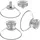 OEM Saugnapf 25er Set 40mm M4 Gewinde Transparente Saugknöpfe mit Rändelmutter