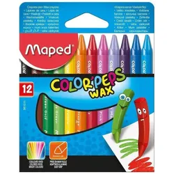 Maped Wachsmalstifte COLOR'PEPS WAX, 12er Kartonetui