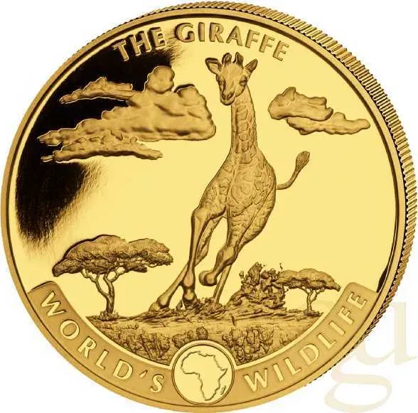 1 Unze Goldmünze Kongo World ́s Wildlife - Giraffe 2019