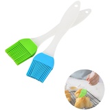 2 Stück Silikon Backpinsel, Küche Pastry Brush, Grillbürste Pinsel, Basting Gebäckbürste, BBQ Pinsel für Grillen, Gebäck, Rühren, Backen, Kochen