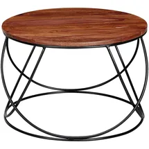 FineBuy Couchtisch Sheesham Braun 60 x 60 x 40 cm