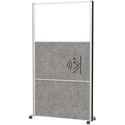 Stellwandsystem MAULconnecto 2x Akustik dunkel 1x WB, Mobil