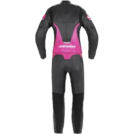 Spidi Laser Touring 2-Teiler Damen Motorrad Lederkombi, schwarz-pink, Größe 38