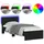 vidaXL Bettgestell mit Kopfteil und LED-Leuchten Schwarz 90x200 cm