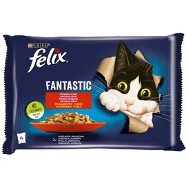 FELIX Countryside Flavours in Gelee mit Kaninchen und Lammfleisch 4x85g