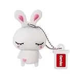 Garrulax USB-Speichersticks, 64 GB, aktualisiert, wasserdicht, aus Silikon, mit süßem Cartoon-Design, High-Speed, USB 2.0, Datenspeicherstick, USB-Stick (64 GB, weißer Hase)