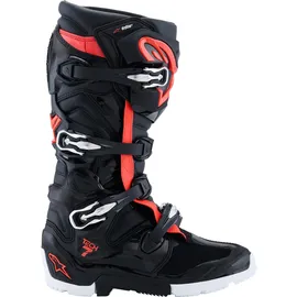Alpinestars Tech 7 Enduro Drystar Schwarz/Neon-Rot/Weiß 51