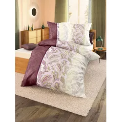 Bettwäsche KAEPPEL Gr. 3, rosa (altrosa), B/L: 155cm x 220cm, , Mako-Satin, B/L: 80cm x 80cm, Mako-Satin, 100% Baumwolle, Bettwäsche