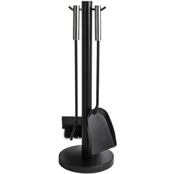 ADURO Kaminbesteck »Proline«, 4-tlg., Metall/Stahl, schwarz