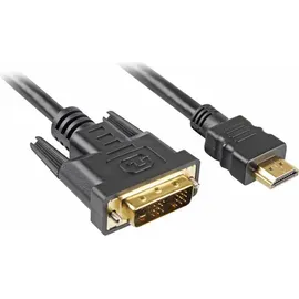 Sharkoon Adapterkabel HDMI > DVI-D 1 m Schwarz