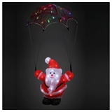 DEUBA LED Acryl Figur Weihnachtsmann mit Fallschirm