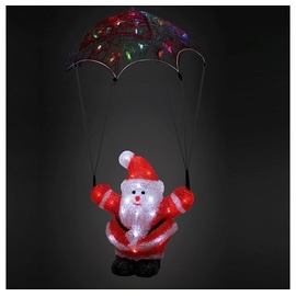 DEUBA LED Acryl Figur Weihnachtsmann mit Fallschirm