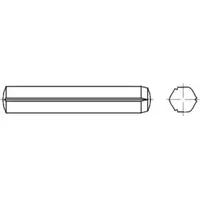 Industrial Quality Supplies DIN 1473 Zylinderkerbstift, Edelstahl A1 8x30