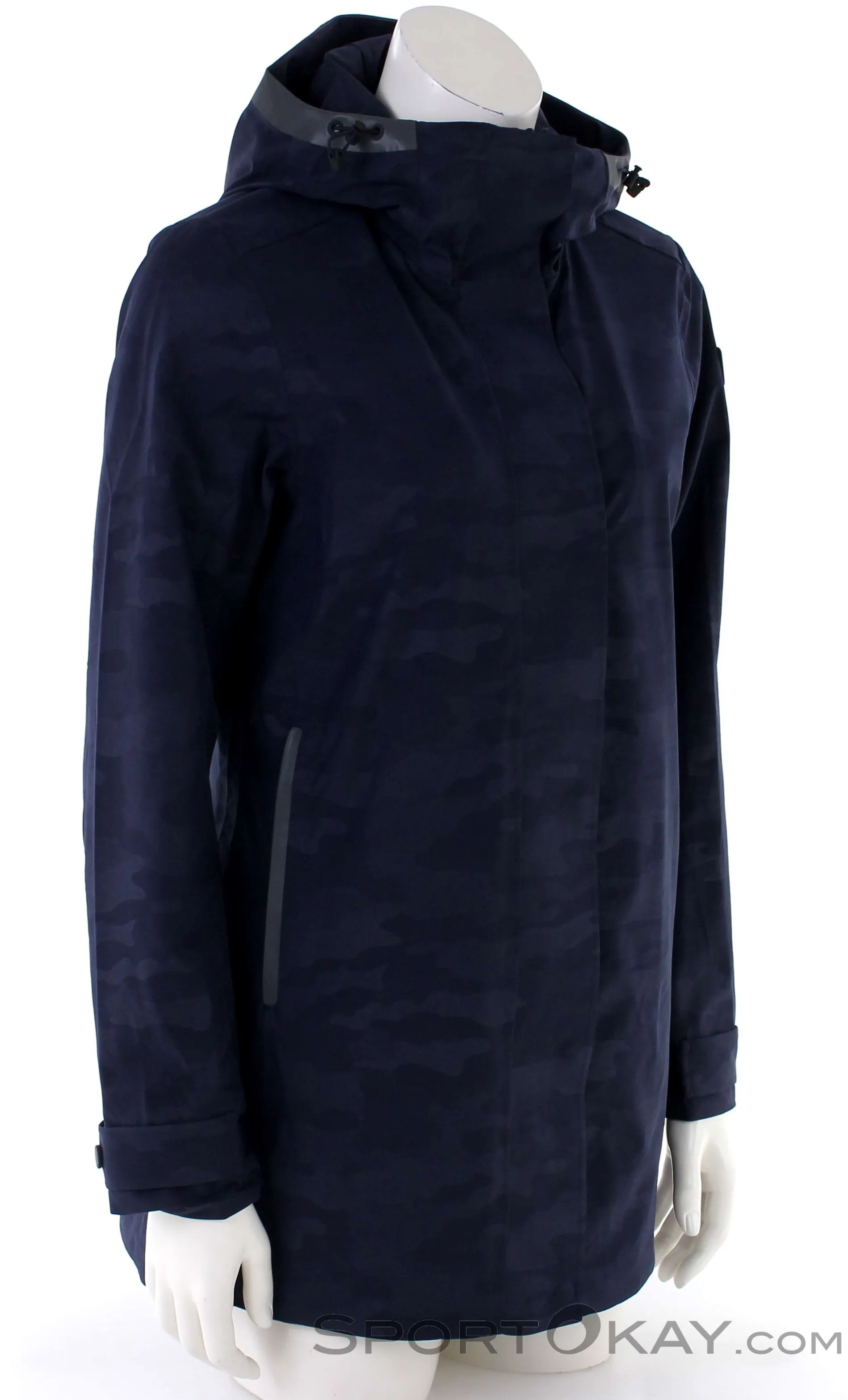 CMP Long Jacket Fix Hood Damen Outdoorjacke-Blau-34