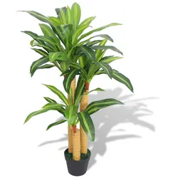 vidaXL Künstlicher Drachenbaum mit Topf 100 cm Grün