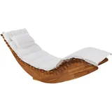 Beliani Brescia II Gartenliege 176 x 60 x 90 cm Weiß