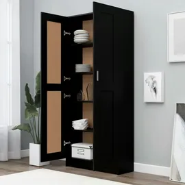 vidaXL Bücherschrank Schwarz 82,5x30,5x185,5 cm Holzwerkstoff