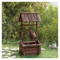 vidaXL Wasserfall Wunschbrunnen mit Pumpe 57x50x112 cm Massivholz Tanne