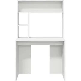 vidaXL Schreibtisch mit Regal Weiß 91 x 50 x 149 cm Holzwerkstoff