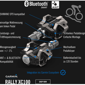 Garmin Rally XC100 Fahrradpedal Schwarz