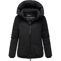 Navahoo Damen, Warme Winterjacke mit 2-Wege-Reißverschluss Blütenlicht 14 Black Gr. XS - XS