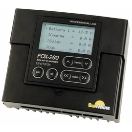 SUNWARE FOX 260 Li Laderegler PWM 12 V, 24V