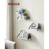VASAGLE Wandregal 3er Set Weiß