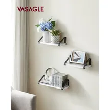 VASAGLE Wandregal 3er Set Weiß