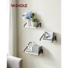 VASAGLE Wandregal 3er Set Weiß