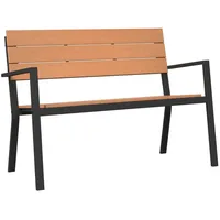 VidaXL Gartenbank Stahl und WPC Braun und Schwarz