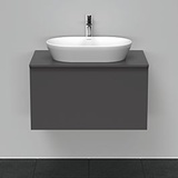 Duravit D-Neo Waschtisch-Unterschrank DE494704949 80 x 55 cm, Graphit Matt, wandhängend, 1 Auszug, 1 Konsolenplatte