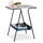 Relaxdays Beistelltisch mit Magazinablage, Metall, MDF, Tischplatte in Holzoptik, Beitisch HBT 55x45x35cm, schwarz/Natur