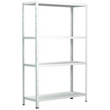 SCHULTE Regalwelt Steckregal mit 4 PowerMAX Fachböden, 60 kg Tragkraft, 180x60x40 cm (HxBxT), weiß