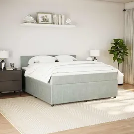 vidaXL Boxspringbett 180 x 200 cm Hellgrau