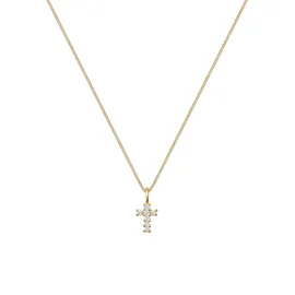 Elli Kette mit Anhänger Kreuz Topas 585 Gelbgold