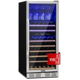 Klarstein Einbau-Weinkühlschrank, 2 Zonen Getränkekühlschrank Klein, Kleiner Weinschrank 306L, Wein-Kühlschrank Klein mit Glastür, Indoor/Outdoor Flaschenkühlschrank, Wine Fridge 116 Flaschen