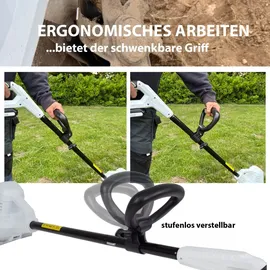 Trutzholm Akku Bodenhacke 20V/2,0Ah mit Akku und Ladegerät 19 cm Arbeitsbreite 24 Klingen