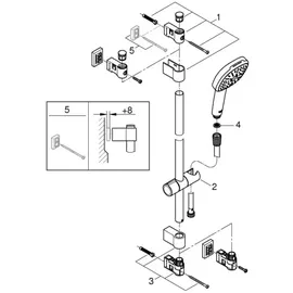 Grohe Vitalio Comfort 110 Duschset schwarz 26932001