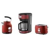 Westinghouse Retro Frühstücksset, 2-Schlitz Toaster Wasserkocher Kaffeemaschine