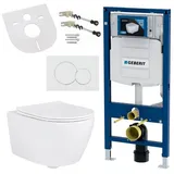 Geberit Spülrandloses Hänge-WC mit WC-Sitz Weiß