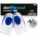 MAVURA Fersenkissen GelMaxx Premium Fersenkissen Schuh Einlagen Fersensporn, Schuheinlagen Einlegesohlen Fersenkeil Fersenpolster Gel [2 Stück] S