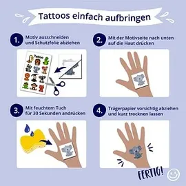 Avery Zweckform Klebetattoo Tiere, 12 Etiketten