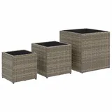 vidaXL Pflanzkübel 3 Stk Ø 30 x 30 cm Grau