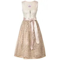 MarJo Trachtenkleid Midi Dirndl 2tlg. 65cm SCHWINDEGG offwhite taupe weiß 38