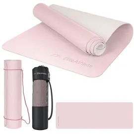 EliteAthlete EliteAthlete® Yogamatte - Sportmatte - Fitnessmatte - Gymnastikmatte gepolstert & 183x61x0.6 cm rosa 0.6 MM