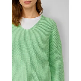 s.Oliver Grobstrickpullover mit V-Ausschnitt Grün 42