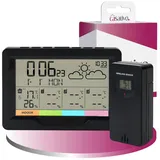 casativo Profi Funk-Wetterstation Schwarz 3 Aussensensoren
