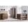 QMM TraumMöbel QMM TraumMoebel Babyzimmer Kinderzimmer komplett Set Maddy Weiß Walnuss Schrank Kommode Bett (Walnuss)