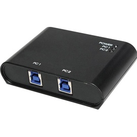 Logilink UA0216 2 Port USB 3.2 Gen 1-Umschalter (USB 3.0 sharing switch USB-Hubs - - Schwarz